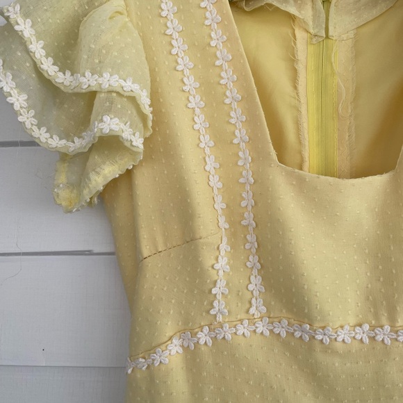 VINTAGE yellow dress - Picture 3 of 4